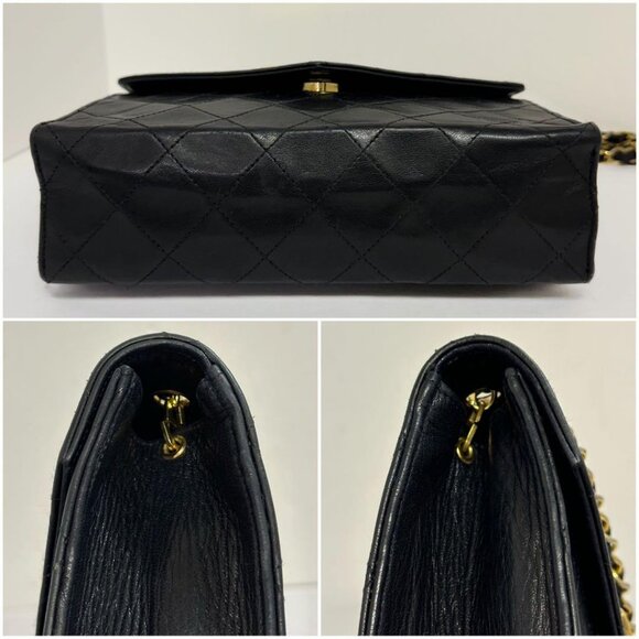 CHANEL Vintage Flap Bag Matelasse Quilted Lambskin Shoulder Chain Tote - Picture 9 of 15